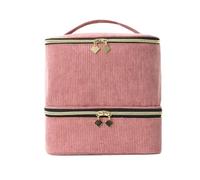 Sac à Outils pour manucure Nouveau Sac de Rangement Vernis à Ongles 30 grilles, étui d'huile Essentielle, Grand Main Portable for cosmétiques, Organisateur avec poignée for Outils Voyage(Pink)