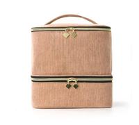 Sac à Outils pour manucure Nouveau Sac de Rangement Vernis à Ongles 30 grilles, étui d'huile Essentielle, Grand Main Portable for cosmétiques, Organisateur avec poignée for Outils Voyage(Brown)