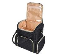 Sac à Outils pour manucure Sac de Rangement Vernis à Ongles, 48 Bouteilles, Mallette for Nail Art, Contient des Sacs, Sac Main cosmétique, Organisateur Voyage, étui Transport Nail Tech(Black)