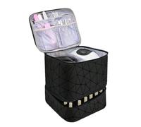 Sac à Outils pour manucure Sac de Rangement Vernis à Ongles capacité, Sac Double Couche for amélioration des, Peut accueillir lumières Support et 30 Bouteilles Nail Tech(Color2)