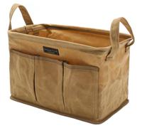 Sac à outils robuste en toile cirée, 7 poches, couleur kaki, dimensions 35x20x20 cm
