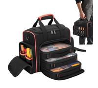 Sac à Outils Robuste Pochette de Transport Multi-Poches avec 3 étuis | Sac à outils électricien pour électriciens charpentiers ciseaux à bois tournevis pinces clés forets