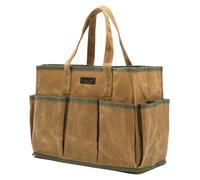 Sac à outils, toile cirée de 16 oz, 1 sac de rangement avec 10 poches extérieures