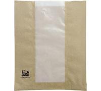 Sac à pain compostable Fiesta avec fenêtre transparente en verre 266x215x88mm (1000 pièces)