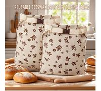 Sac à pain double épaisseur en cire d'abeille - Sac de conservation alimentaire écologique et réutilisable (Mélange lin-coton)