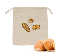Sac à Pain en Lin Avec Serrage - Rangement Fait Maison - Pâtisserie - Cadeau Conservation des Aliments