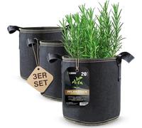 Sac à plantes en non-tissé - Alternative saine - pack de 3 - 20 litres