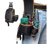 Sac à taille pour outils, sac à ceinture d'outils - Pouche électricienne étanche - Organisateur d'ustensiles portables, fournitures de construction robustes pour les charpentiers, les rédacteurs