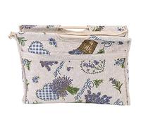 Sac à Tricoter Organisateur de Fil Stockage d'Aiguilles en Tissu Dessiné 42 * 30 * 11CM (Bleu/Fleur)