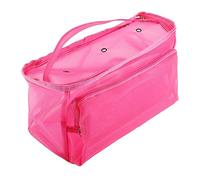 Sac à Tricoter pour le Stockage de Filé Fourre-tout Portable Crochet 3 Trous Sacs de Rangement pour Protéger le Fil et Empêcher l'Enchevêtrement(Rose Rouge)