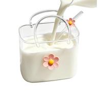 Sac à verres pour 770 ml en forme de sac à main transparent | Vase de poche en verre pour boissons pour réunions, mariage, maison, fête, vacances, anniversaire, thé, fruc