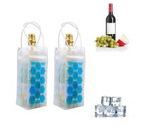 Sac à vin glacé, refroidisseur à vin, refroidisseur de bouteille de vin, sac portable pliable transparent, convient pour champagne ou vin blanc, bière réfrigérée, fête, seau
