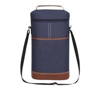 Sac à vin isolé, porte-refroidisseur résistant à l'eau, 8,66 x 3,94 x 12,99 pouces Case avec construction rembourrée, sac à vin en nylon durable, support thermique élégant, étui de voyage pour la