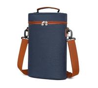 Sac à vin pour Bouteilles de vin, Sac à Main pour Bouteilles de vin - Sac | isotherme pour 2 bouteilles, porte-vin isolé - Porte-vin portable hermétique, bleu marine, Voir la description, Voir