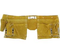 Sac avec 7 poches à fermeture rapide - Ceinture porte-outils en cuir, organiseur résistant, idéal pour les charpentiers et le jardinage