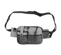 Sac banane de rangement pour outils avec design imperméable et sangle réglable, avec plusieurs poches pour une gestion professionnelle organisée des fournitures (gris collision)