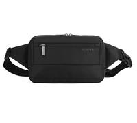 Sac bandoulière Aoking, unisexe, noir, avec bandoulière réglable, poches zippées, dimensions : 26 x 16 cm