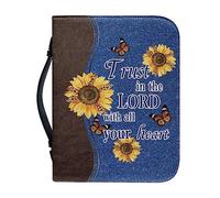 Sac biblique avec fermeture éclair - En cuir - Personnalisable - Pour homme et femme, bleu, L