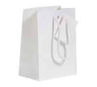 Sac boutique Luxe Natural poignées papier 18 x10 x 22.7 cm - 10 sacs - blanc