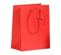 Sac boutique Luxe Natural poignées papier 18 x10 x 22.7 cm - 10 sacs - rouge