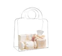 Sac Cadeau avec Poignées | Mini boîte de rangement transparente | Pochettes cadeaux de fête,Pour mariage, anniversaire, Saint-Valentin, Noël, remise de diplômes, événements, petite
