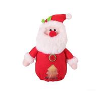 Sac cadeau de Noël en polaire avec personnages de dessin animé, doux au toucher, base extensible, léger, 45 g, 25 x 10 x 2 cm, Père Noël, bonhomme de neige, pingouin, renne, ours (personne âgée)