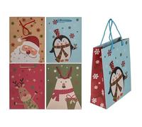 Sac Cadeau en Papier Amis de Noël, ours polaire | Motifs de Noël,