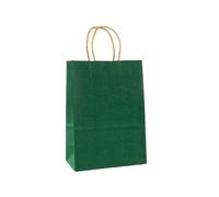 Sac cadeau en papier kraft coloré, couleur unie, for emballer des friandises à emporter, for un anniversaire ou mariage pour Sacs Cadeaux(Grass Green,20pcs)