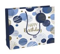 EUROWRAP 32487-6C - Sac Shopping 37,3x11,8x27,5cm - 210g - Happy Birthday
