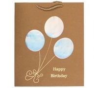 sac cadeau kraft et effet irisé 26x32 cm anniversaire - modèle aléatoire - out of the blue 180708 G