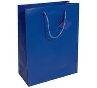 Sac cadeau, vernis mat, taille: L, bleu outremer
