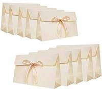 Sac-cadeaux en forme d'Enveloppe Sac pochette en Kraft Cadeau Noël 10 Pcs Boîte de Cadeau avec Ruban en Soie pour Foulard Écharpe Mouchoir Chemise