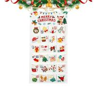 Sac Calendrier Pochette Réutilisable Vide Festive Avec Chiffres | Compte à Rebours 24 Jours Noël Pour la Fête Halloween DIY Chocolat Bonbons Femmes Adultes Ados