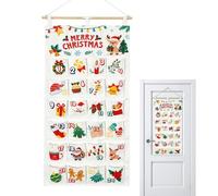 Sac calendrier vide réutilisable pochette festive vide avec chiffres | Compte à rebours de Noël de 24 jours pour les vacances, Halloween, bonbons, femmes, adultes, adolescentes