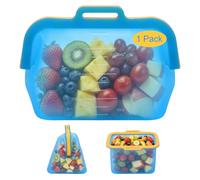 Sac Congelation Reutilisable Silicone Alimentaire Magnétique 2L Sans BPA | Grande Capacité Sacs de Congélation Étanches et Stand Up, Lavables au Lave-vaisselle, pour Aliments, Fruits, Sandwichs,En-cas