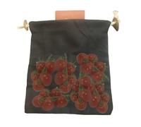 Sac d'alimentation - Sac à outils pliable avec cordon de serrage | Sac de récolte pour le camping, la randonnée, la chasse, le stockage des aliments, noir, se beskrivning, Fermeture Éclair