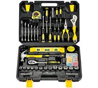 Sac d'atelier professionnel - Trousse à outils complète - Kit de 108 pièces - Équipé d'un niveau à bulle, d'un mètre ruban, de ruban adhésif et de fiches