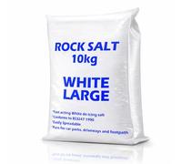 Sac de 10 kg de sel gemme pour dégivrage | Sel gemme blanc pour dégivrage des mauvaises herbes pour chemins, allées et routes de neige et de glace
