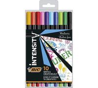 Sac de 10 Stylos pointe fine couleurs enfant BIC Intensity Noir TU