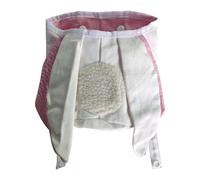 Sac de chasse aux oeufs - cueillette chocolat, style seau festif adorable, hauteur 20 cm + base large 15 cm, mélange coton lin réutilisable - pour fêtes et décoration printanière