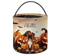 Sac de Citrouille d'halloween Adorable chiot Boxer Sacs de bonbons