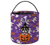 Sac de Citrouille d'halloween Boxer Violet Sacs À Bonbons