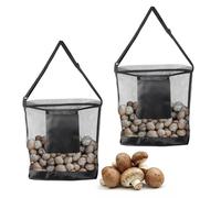 Sac de collecte de champignons, sac en maille respirante avec sangle réglable | Sac de rangement pliable pour la collecte de fruits dans la forêt, le jardin et la plantation