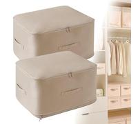 Sac De Compression Ultime,Compression Space Master, Sacs De Rangement ScelléS Sous Vide, Pour Les VêTements, éDredon (Beige*2pcs,54 * 42 * 30cm)