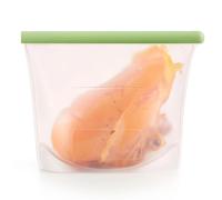 Sac de conservation pour aliments réutilisable 1 l, vert, Lékué