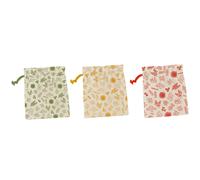 Sac de conservation pour aliments réutilisable NBA179, set de 3 pc, coton, Pebbly