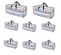Sac de déménagement tissé en PP transparent Paquet de 8 8-pack