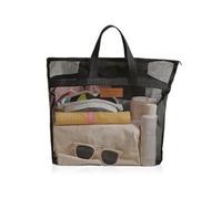 Sac de Douche Avec Poignée,Sac de Plage en Maille Filet,Shower Bag,Panier de Douche Portable,Sacs de Douche Camping,Sacs de