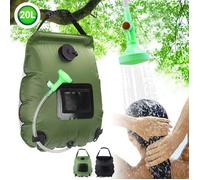 Sac de douche chauffant (chauffe en 20 minutes) - Douche de camping portable et légère (poids : 0,45 kg)