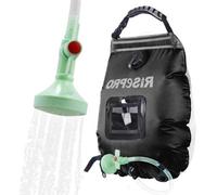 Sac de douche de camping Famanu, 20 litres, avec système de chauffage solaire - Noir